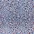 Blue & Red Circles and Stars on Denim 8 1/2" sq