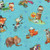 Alphabet Animal Friends Tossed on Aqua