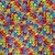 Rainbow Dogs Packed Allover Cotton Woven