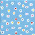 E60-1197-BLU, The Happy Garden Floral Coordinate Blue