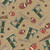 F is for Football on Tan Flannel, SKU # F6011-T