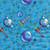 Up in Space on Turquoise Flannel by David Textiles, SKU #DX-5317-4F-2B