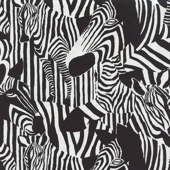 Safari III Zebra Abstract by Blank Textiles