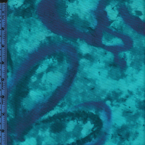 Large Floral Watercolor Turquoise/Violet by Marcus Bros., SKU# R13 L732-120D