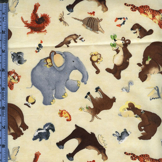 Rainy Days: Animals Tossed on Cream by South Sea Imports, SKU# 19068-129