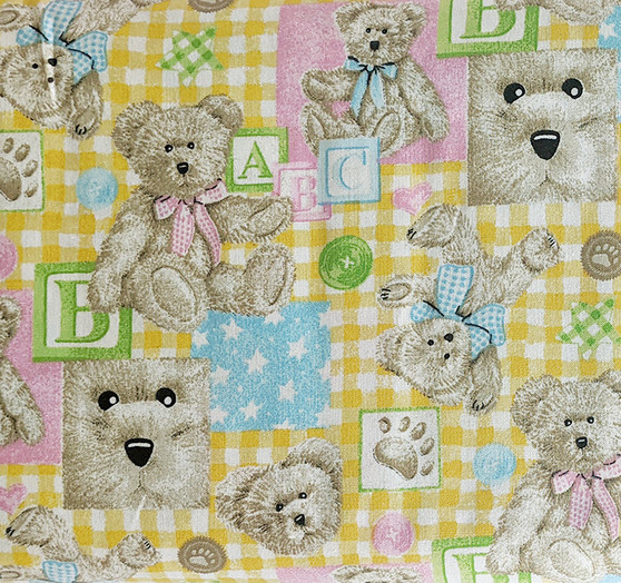 Boyd Bears ABC Patchwork on Yellow