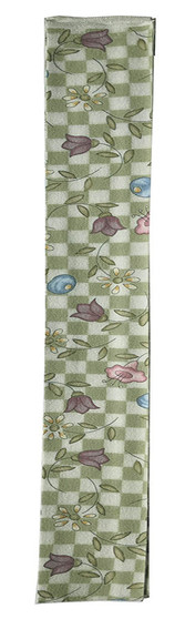 Hatfield Reunion Floral Checkerboard Sage 2 1/2" Pre-cut Flannel Strips