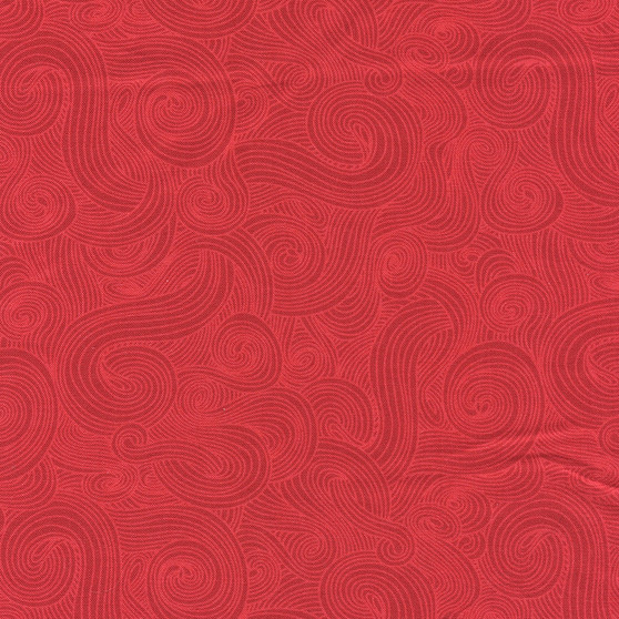 Red Just Color Tone-on-Tone Swirls