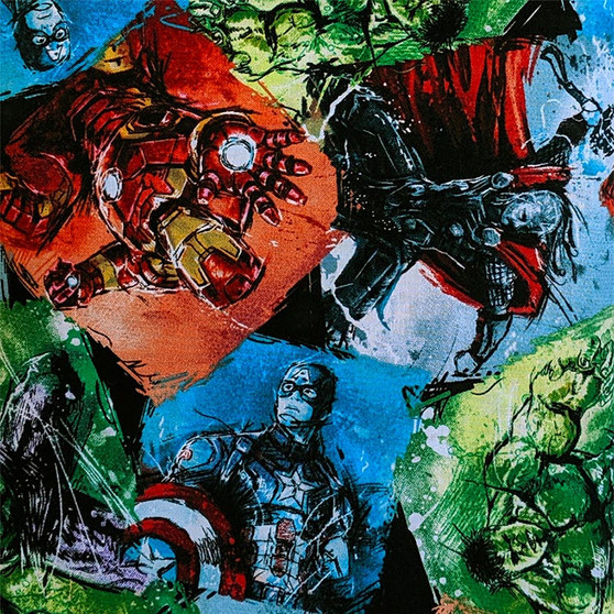 Marvel Avenger Character Collage