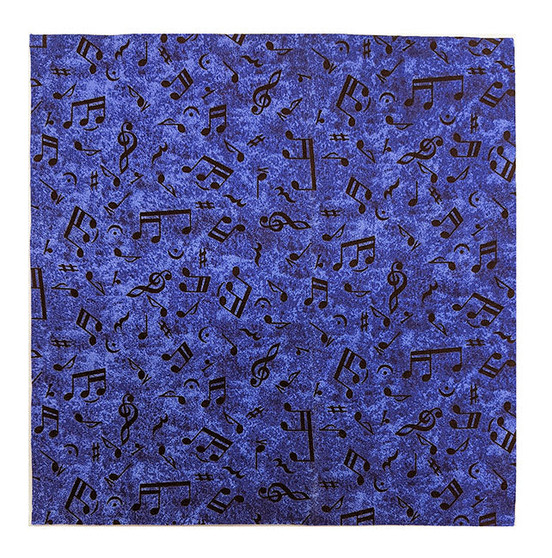 Musical Notes Blue 8 1/2" sq