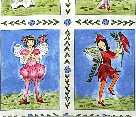 Flora Fairy Blocks on Periwinkle