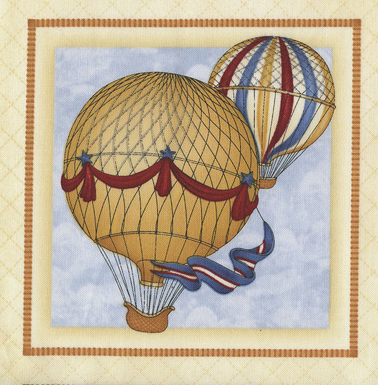 Balloon Race Blocks Panel by David Carter Brown for South Sea Imports, SKU# 93016-145