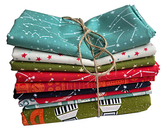 321 Blast Off Fat Quarter Bundle with Panel by Stacy Iest Hsu