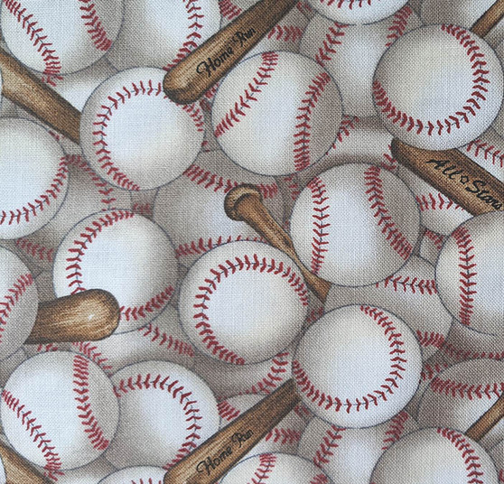 Baseball Bats & Balls on White