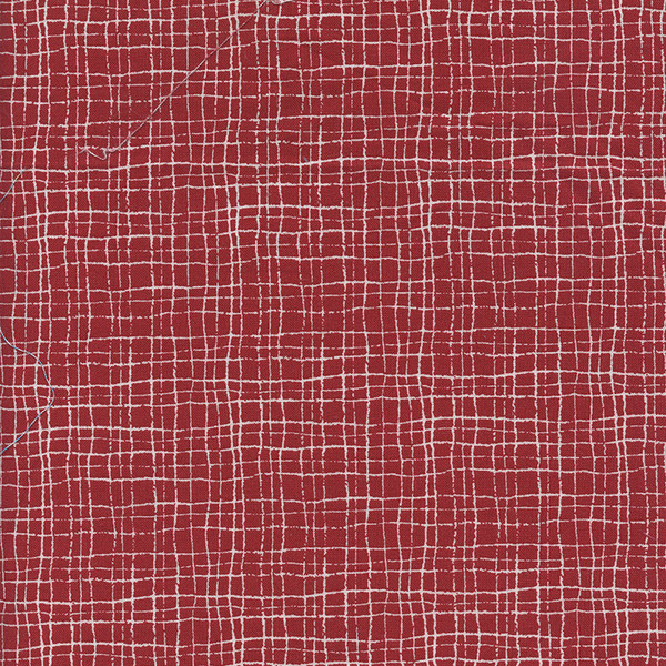 Crimson Red and White Grid by Avlyn Fabrics, SKU # 1912-408