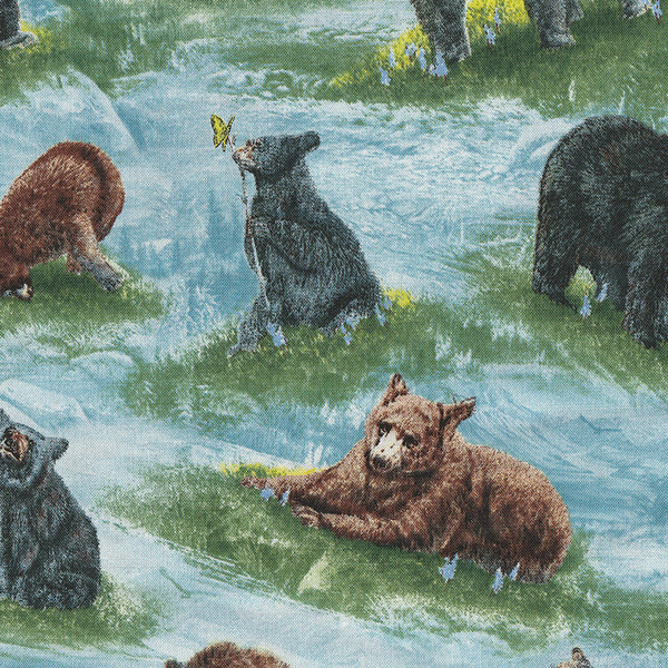 Bear Meadow Scenic Allover by Carolyn Mock for South Sea Imports