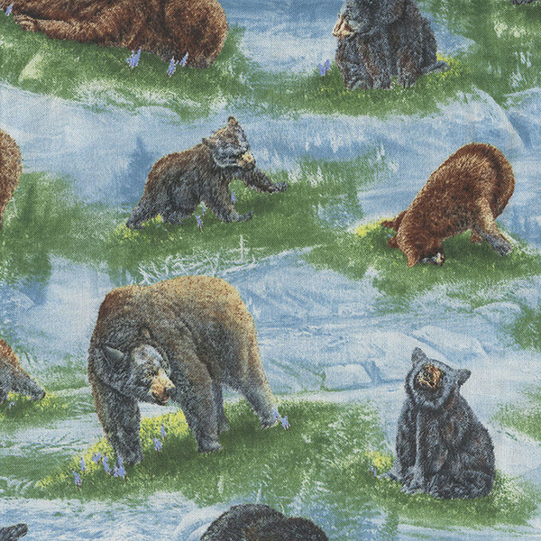 Bear Meadow Scenic Allover by Carolyn Mock for South Sea Imports