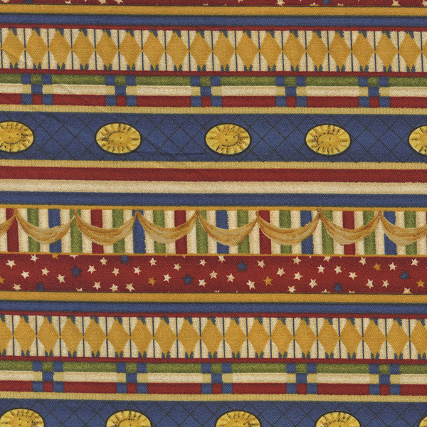Balloon Race Festive Ribbon Stripe by David Carter for South Sea Imports, SKU# 93018-431
