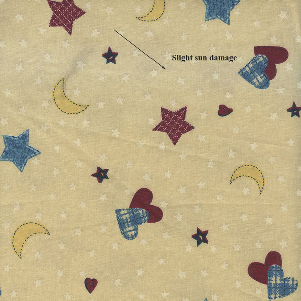 Quilted Hearts & Stars on Tan Quilted Hearts & Stars on Tan