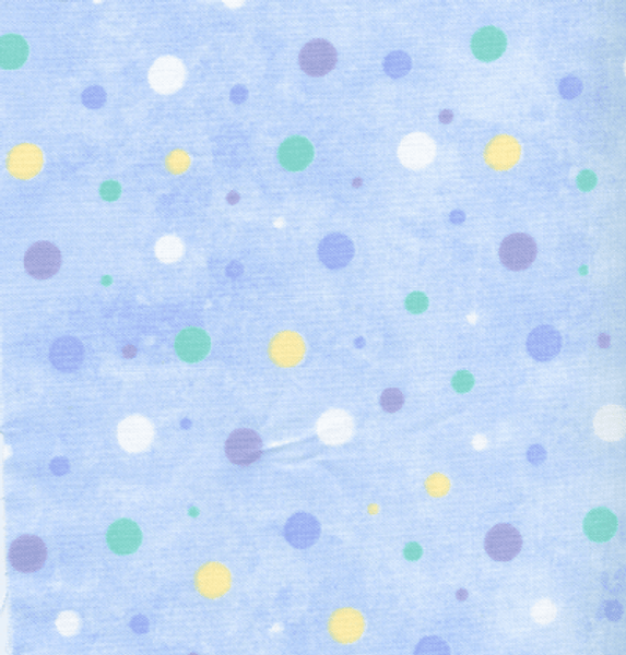 Miracle Baby Multi-Colored Polka Dots on Blue