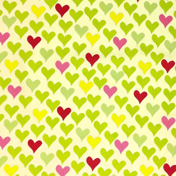Inspiration Multi colored Hearts on Cream