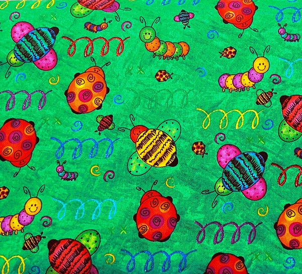Buggy Garden Doodle Bugs Forest Green Buggy Garden Doodle Bugs Forest Green