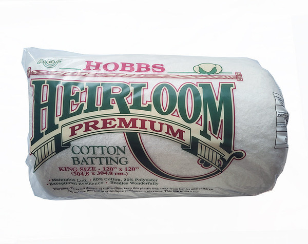 Hobbs Heirloom 80/20 Cotton/Polyester King Sized Batting Hobbs Heirloom 80/20 Cotton/Polyester King Sized Batting