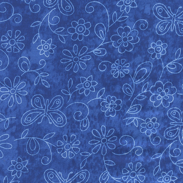 Sundrenched Flowers Royal by Keepsake Calico for Fabric Traditions, SKU# 1595-9307