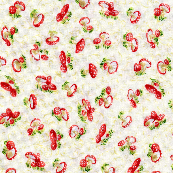 Critter Jamboree Whimsical Mushrooms Cream Swirls