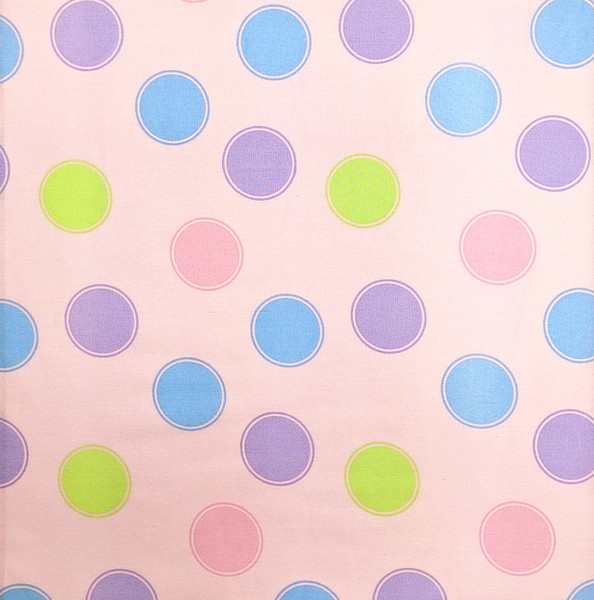 Precious Moments Noah's Ark Large Pastel Polka Dots on Pink