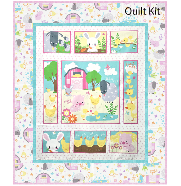 Wee Ones Farm Animals "Quilt Sew Easy" Quilt Kit