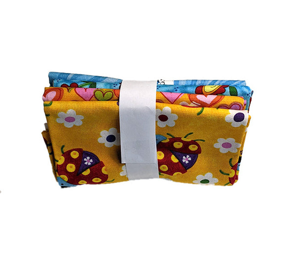 Happy Flowers and Lady Bugs Fat 4 Bundle of 4