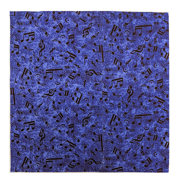 Musical Notes Blue 8 1/2" sq