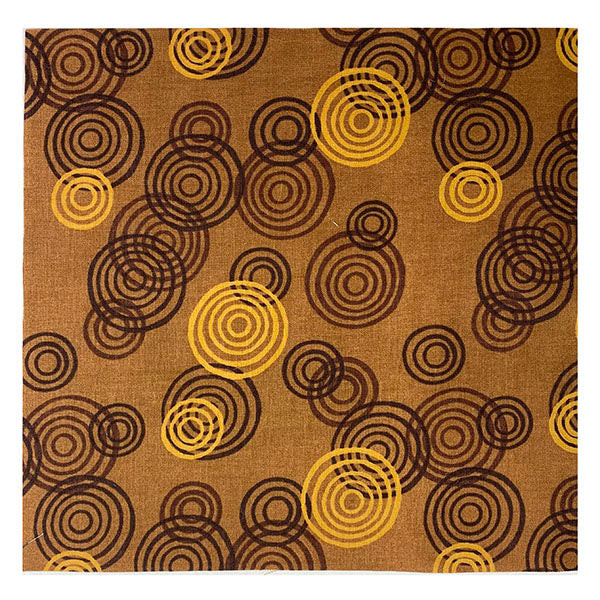 Brown Tone-on-Tone Circles  - 8 1/2" Sq