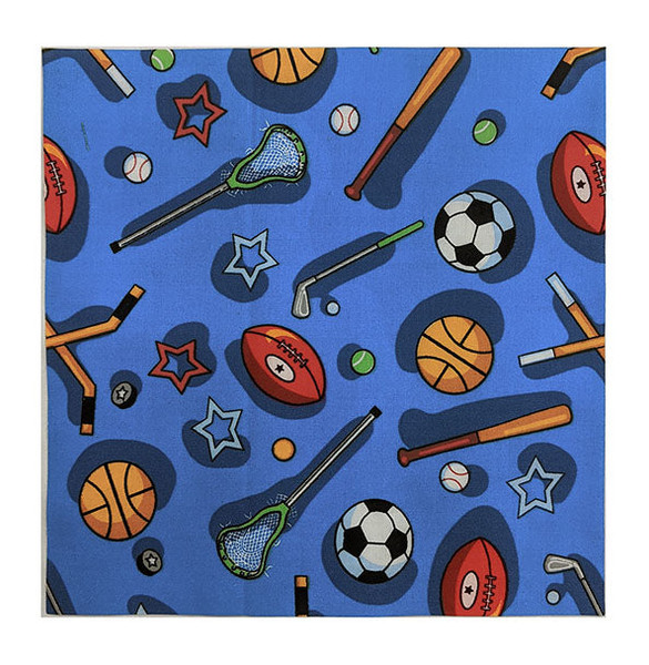 All Sports on Blue 8 1/2" sq