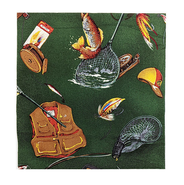 Let's Go Fishing! Green 8 1/2" sq