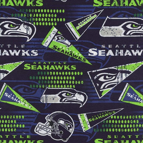 Fabric Traditions Seattle Seahawks Retro NFL fabric, SKU # 1558-0954