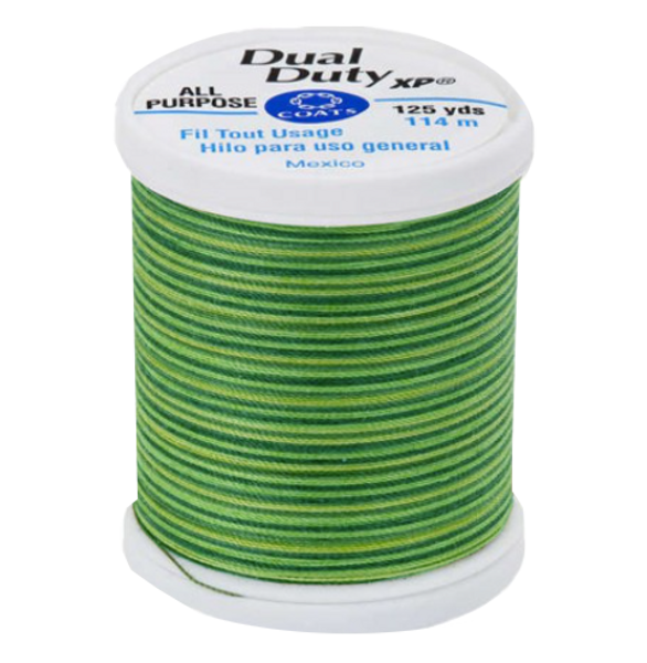Coats & Clark Dual Duty All Purpose Variegated Thread - Spring Green