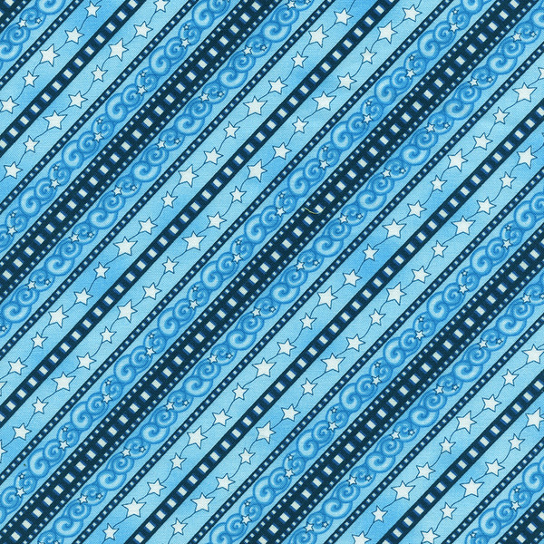Sea of Dreams Turquoise and Black Diagonal Stripe by South Sea Imports