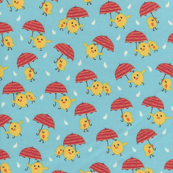 A Fun Day in the Jungle Ducks with Umbrellas on Aqua