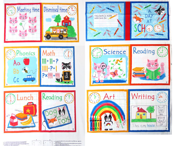A Day at School Book Panel