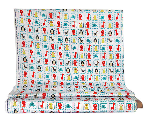 Alphabet Soup At the Zoo Portrait Blocks on White by My Minds Eye