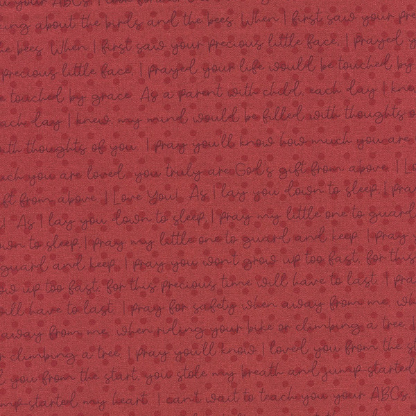 Our Greatest Gift - Words of Love Red Tone-on-Tone by Henry Glass