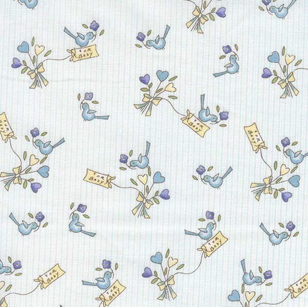 My Sweet Baby Blue Pinstripes by Henry Glass & Co.