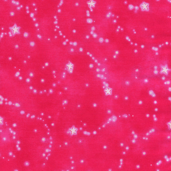 FAIRY GARDEN: Bright Strawberry Shooting Stars by Nicola Mason for Studio e Fabric