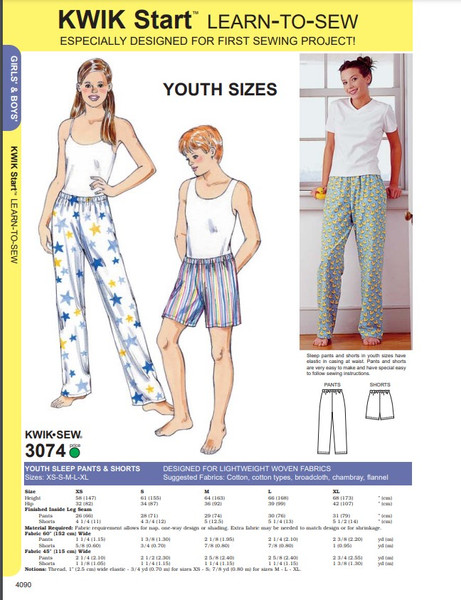 Kwik Sew Pattern 3074 Kwik Sew Pattern 3074