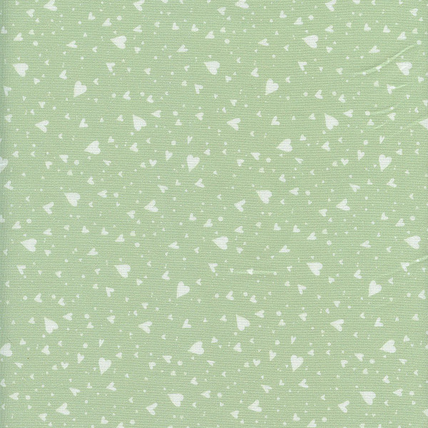 ANIMAL BABIES: Mint Hearts by Michael Miller