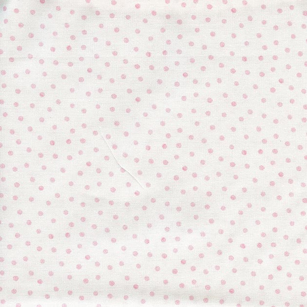 Ballet Bunny Pink Polka Dot on White by Timeless Treasures, SKU # DOT-CD2252-Wht