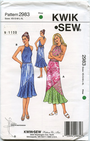 Kwik Sew Misses Top and Skirt Pattern 2983