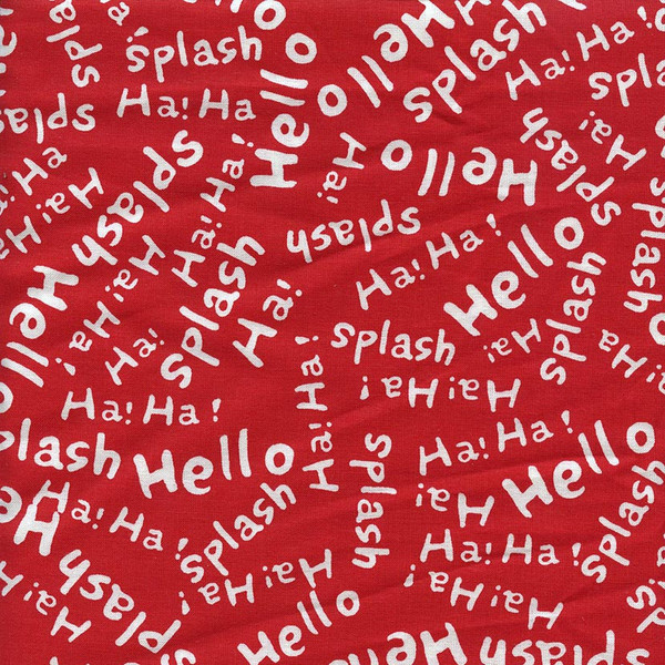 Baby Blocks Bathtime Words on Red